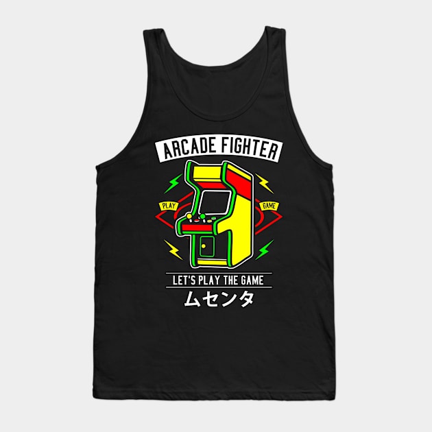 Classic Video Games Arcade Fighter Tank Top by Z1